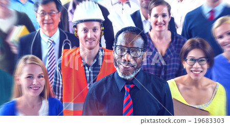 Multi-Ethnic Group of People with Various Occupations Concept 19683303