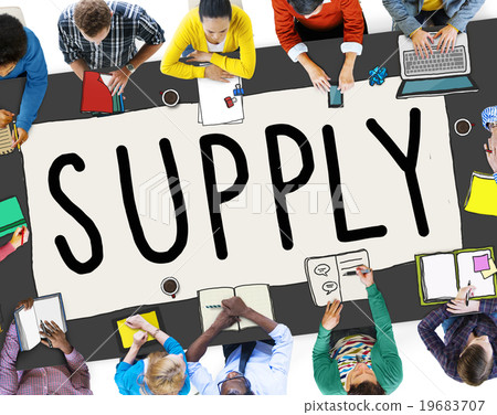 Supply Production Strategy Distribution Business Concept 19683707
