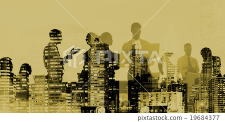 Business People Corporate Connection Discussion Meeting Concept 19684377
