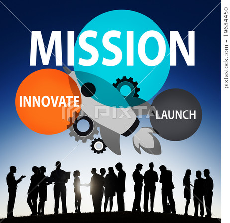 Mission Innovate Launch Success Goal Concept Mission Innovate Launch Success Goal Concept 19684450
