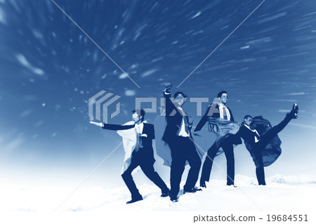 Businessmen Superheros Inspiration Leadership Success Concept Businessmen Superheros Inspiration Leadership Success Concept 19684551