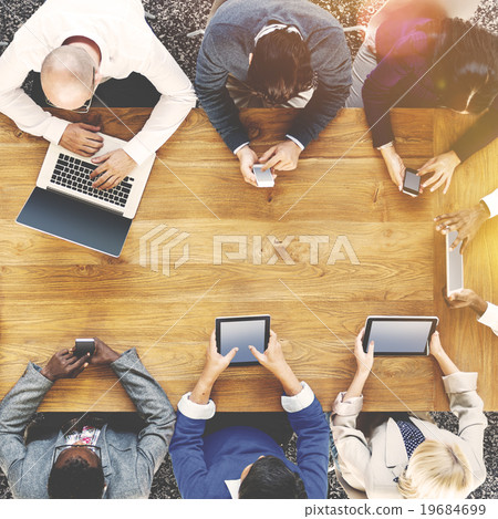 Group of Business People Using Digital Devices Concept 19684699