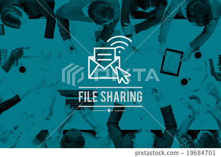 File Sharing Online Email Network Media Concept File Sharing Online Email Network Media Concept 19684701