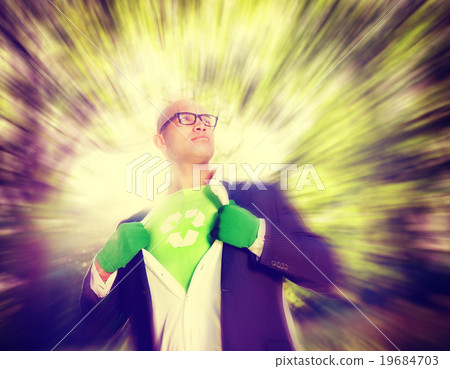 Conservative Businessman Recycle Ecology Saving Concept Conservative Businessman Recycle Ecology Saving Concept 19684703