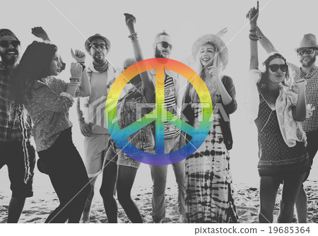 Peaceful Liberty Protest Symbol Gradient Concept 19685364