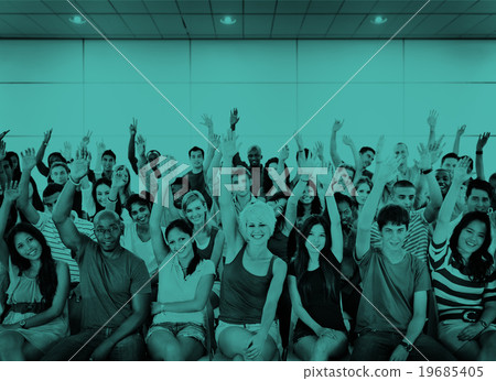 Group People Crowd Cooperation Suggestion Volunteer Concept Group People Crowd Cooperation Suggestion Volunteer Concept 19685405