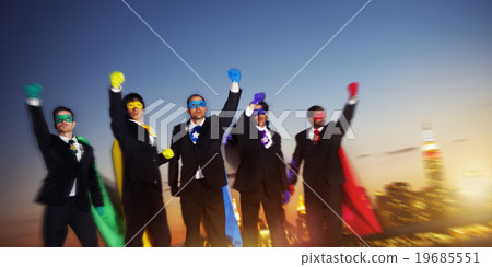 Superhero Businessmen Success Protection Security Concept 19685551