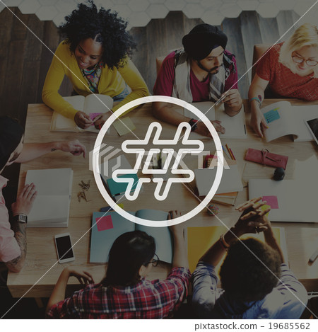 Hashtag Icon Social Media Blog Post Concept Hashtag Icon Social Media Blog Post Concept 19685562