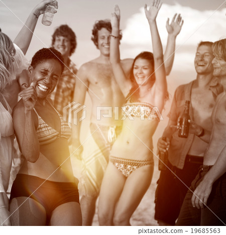People Celebration Beach Party Summer Holiday Vacation Concept People Celebration Beach Party Summer Holiday Vacation Concept 19685563