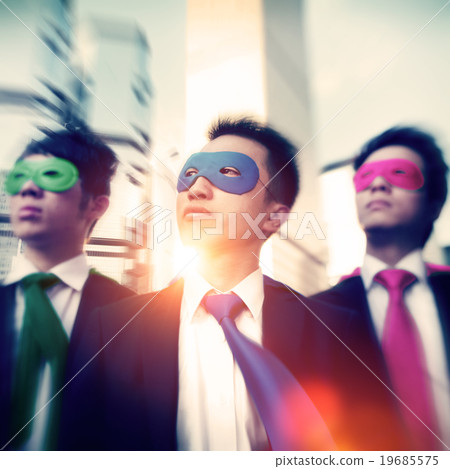 Businessmen Corporate Superhero City Concept Businessmen Corporate Superhero City Concept 19685575