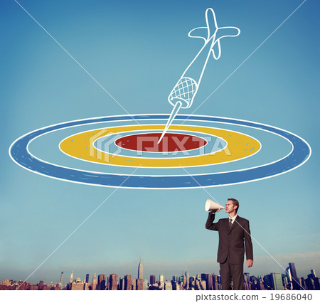 Target Aim Dot Objective Achievement Dartboard Goal Concept 19686040