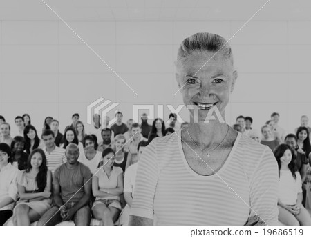 Stock Photo: Teacher Student Lecture Room Casual Instructor Concept