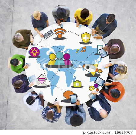 Social Network Sharing Global Communications Connection Concept Social Network Sharing Global Communications Connection Concept 19686707