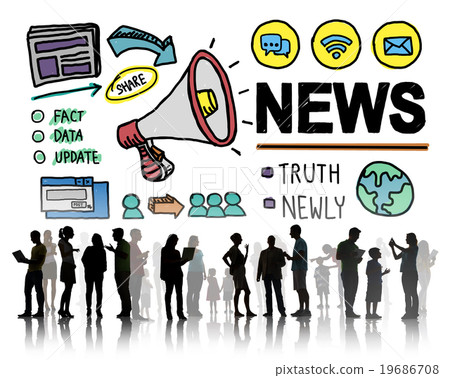 News Broadcast Information Media Publication Concept News Broadcast Information Media Publication Concept 19686708