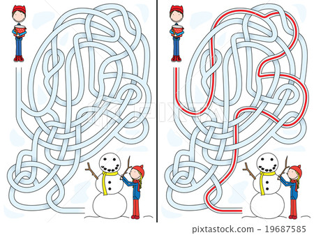 Snowman maze Snowman maze 19687585