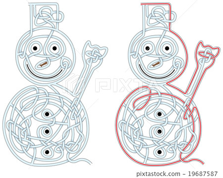 Snowman maze Snowman maze 19687587
