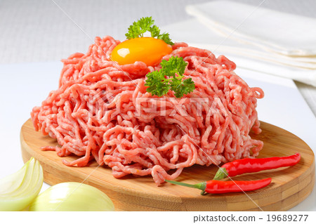 Raw ground pork Raw ground pork 19689277