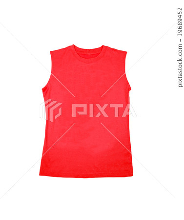 Red t-shirts isolated on white 19689452