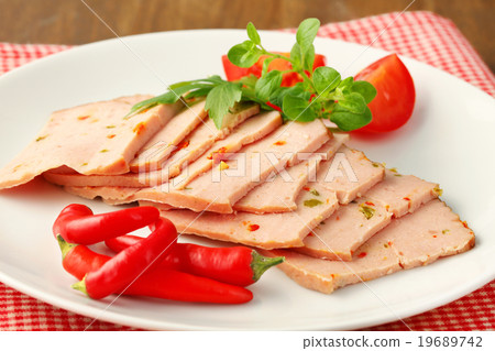 Sliced Leberkase 19689742