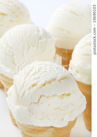 White ice cream cones White ice cream cones 19690103