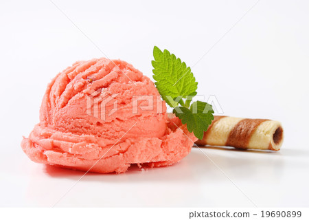 Fruit sherbet and chocolate wafer curl 19690899