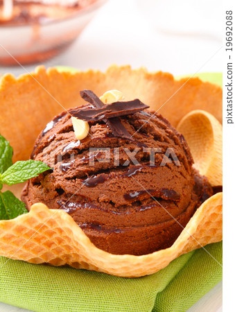 Chocolate fudge ice cream Chocolate fudge ice cream 19692088
