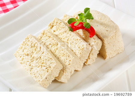Slices of organic tofu Slices of organic tofu 19692789