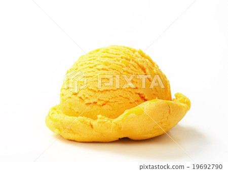 Scoop of yellow ice cream Scoop of yellow ice cream 19692790