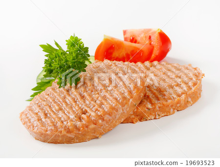 Raw burger patties Raw burger patties 19693523