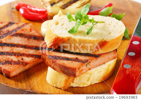 Grilled Leberkase sandwich Grilled Leberkase sandwich 19693965
