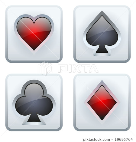 Casino square icon card suits 19695764