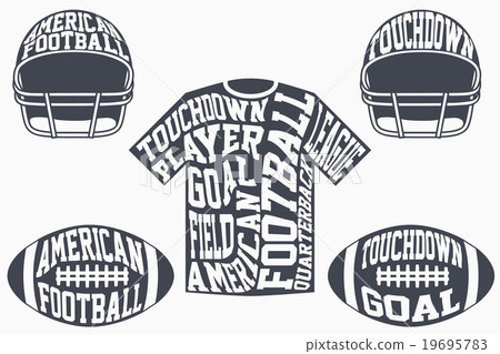 American football with typography American football with typography 19695783