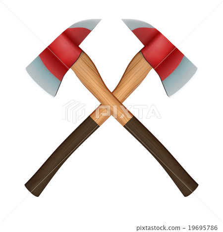 Firefighter Axes symbol Firefighter Axes symbol 19695786