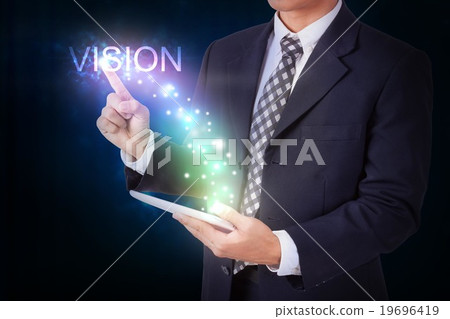 Businessman with pressing vision. Businessman with pressing vision. 19696419