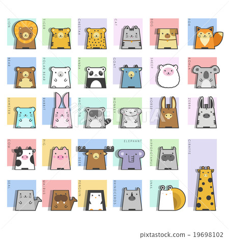Cute Animals  Icon Set 19698102