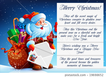 Santa Claus reads a letter - Stock Illustration [19698652] - PIXTA