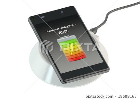 Wireless charging of smartphone Wireless charging of smartphone 19699165