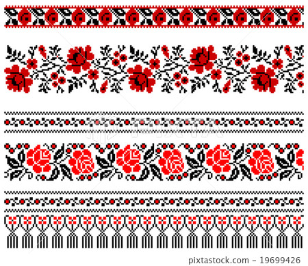Ukrainian embroidery ornament 19699426