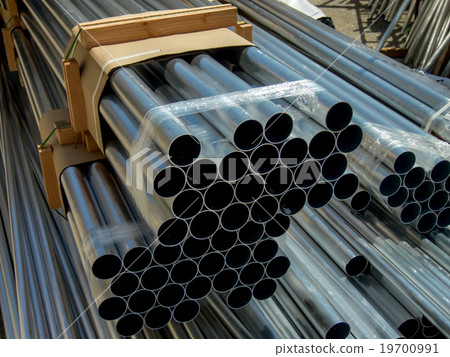Stack of Many Pipes at the Construction Site 19700991