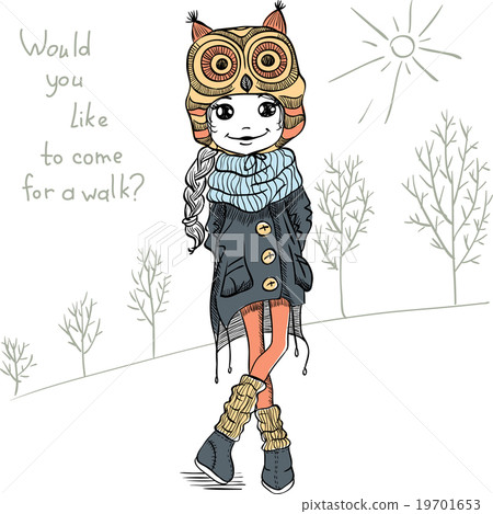 Vector cute girl Vector cute girl 19701653