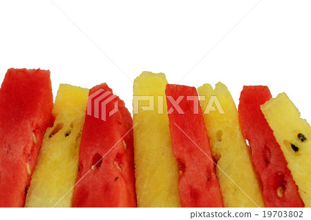 red and yellow watermelon slices 19703802