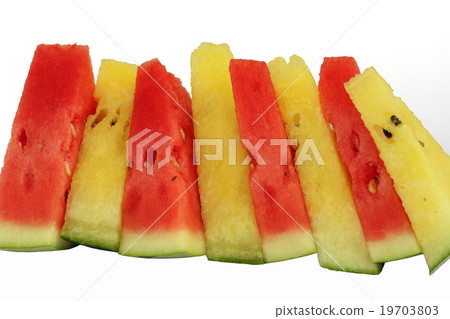red and yellow watermelon slices 19703803
