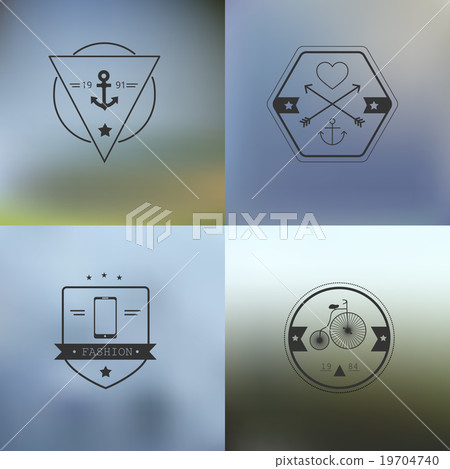 Blurred background with hipster sign 19704740