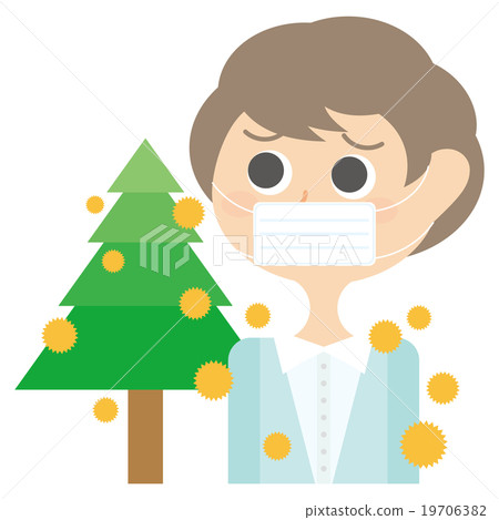 Hay fever lady illustration 19706382