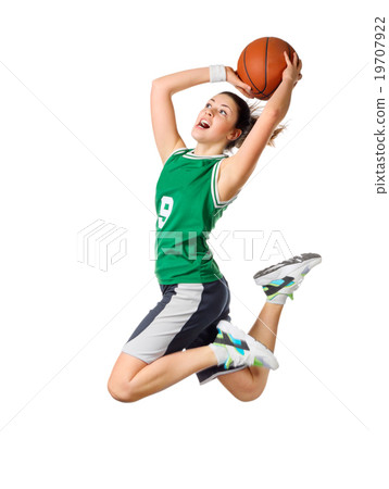 Young girl basketball player 19707922