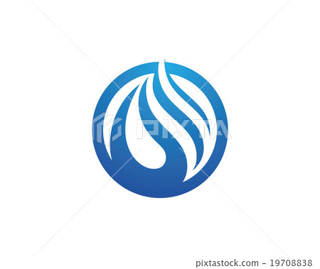 Water Wave Icon Logo Template Water Wave Icon Logo Template 19708838