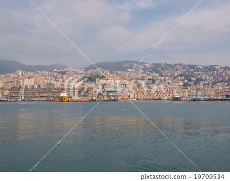 View of Genoa Italy from the sea View of Genoa Italy from the sea 19709534