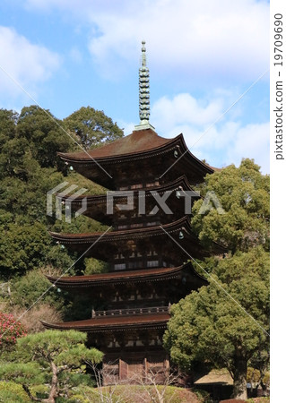 風光礼讃による浮世絵「Nikko Five-Storey Pagoda - 日光五重塔」