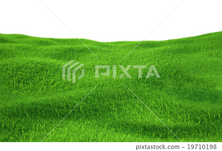 Green grass growing on hills with white background - Stock Illustration ...