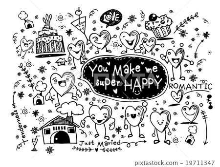 Valentine doodle set ,hand draw love element Valentine doodle set ,hand draw love element 19711347